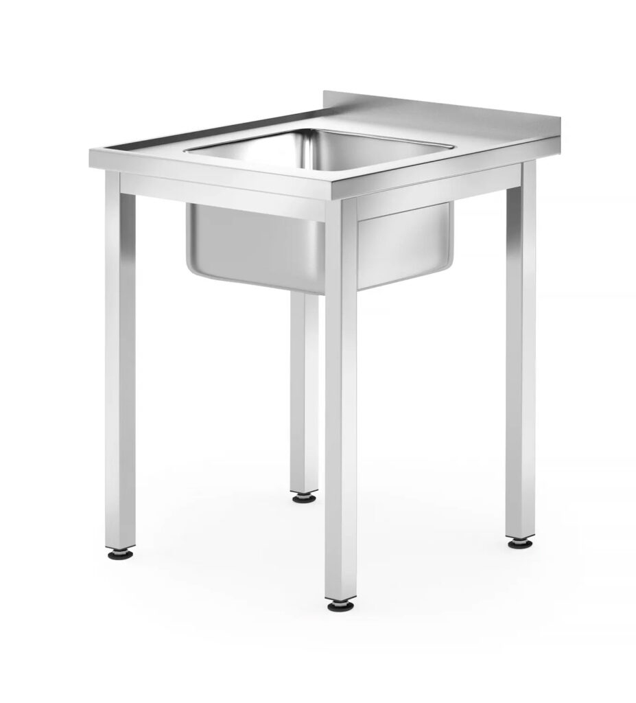 Mesa con fregadero atornillada 600 mm Profi Line Hendi