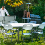 mesas redondas para catering y buffet