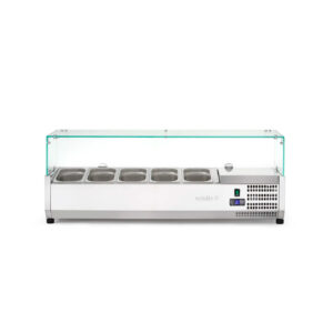 Vitrina expositora refrigerada GN 1/4 para servicio