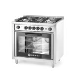 Cocina gas 5 fuegos horno eléctrico Hendi