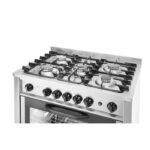 Cocina gas Hendi 5 quemadores mandos