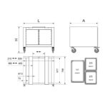 Medidas de la mesa bastidor horno Fricosmos