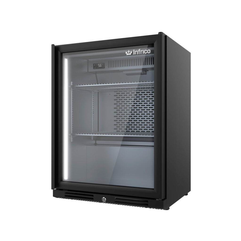 Expositor refrigerado horizontal 1 puerta para trasera de bar 815 mm alto Infrico