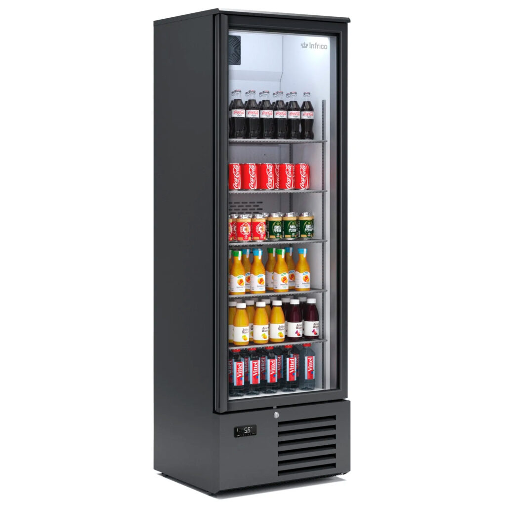 Expositor refrigerado vertical 1 puerta Infrico
