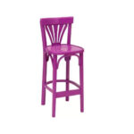 taburete Aberdeen con respaldo acabado violeta Feyma