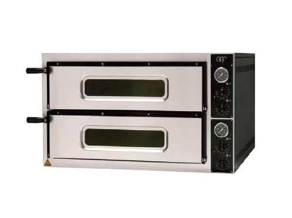 Horno de pizza eléctrico doble cámara Basic-4+4/ Ø 350 trifásico Irimar