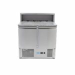 mesas refrigerado para pizzas preparacion 90cm 2 puertas para 5 x 1 6 gn incl tapa de acero inoxidable 3
