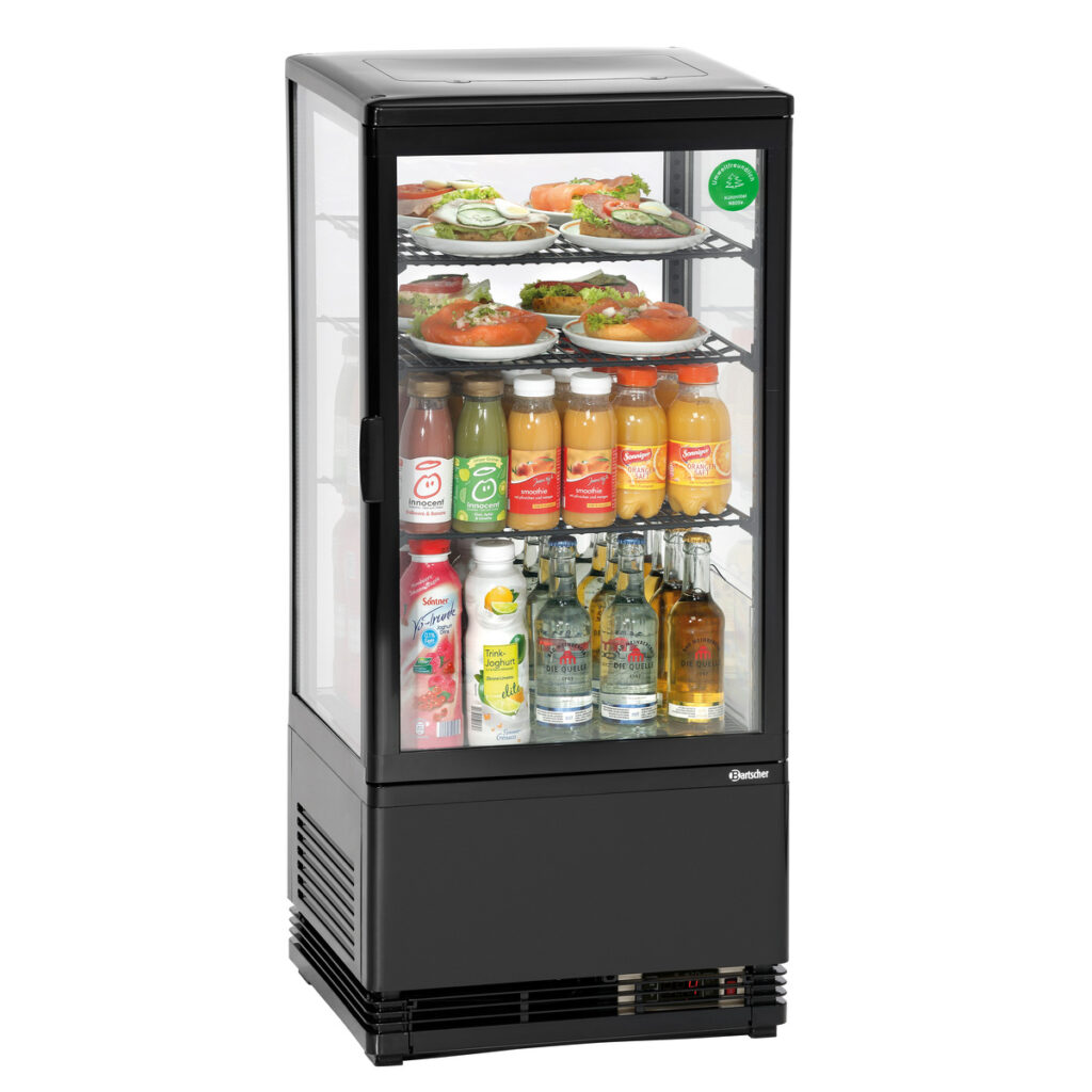 Vitrina refrigerada 78 L color negro Bartscher